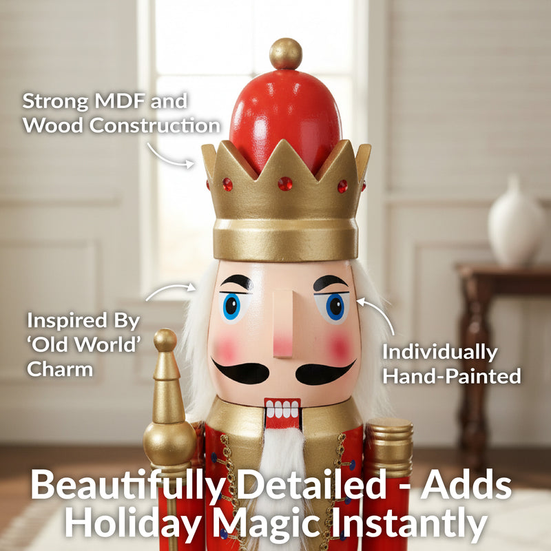 Sunnydaze Arnold the Strong Indoor Nutcracker Statue - 48"