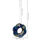 Sunnydaze Indigo Flower Fly-Through Hanging Outdoor Bird Feeder - 10"