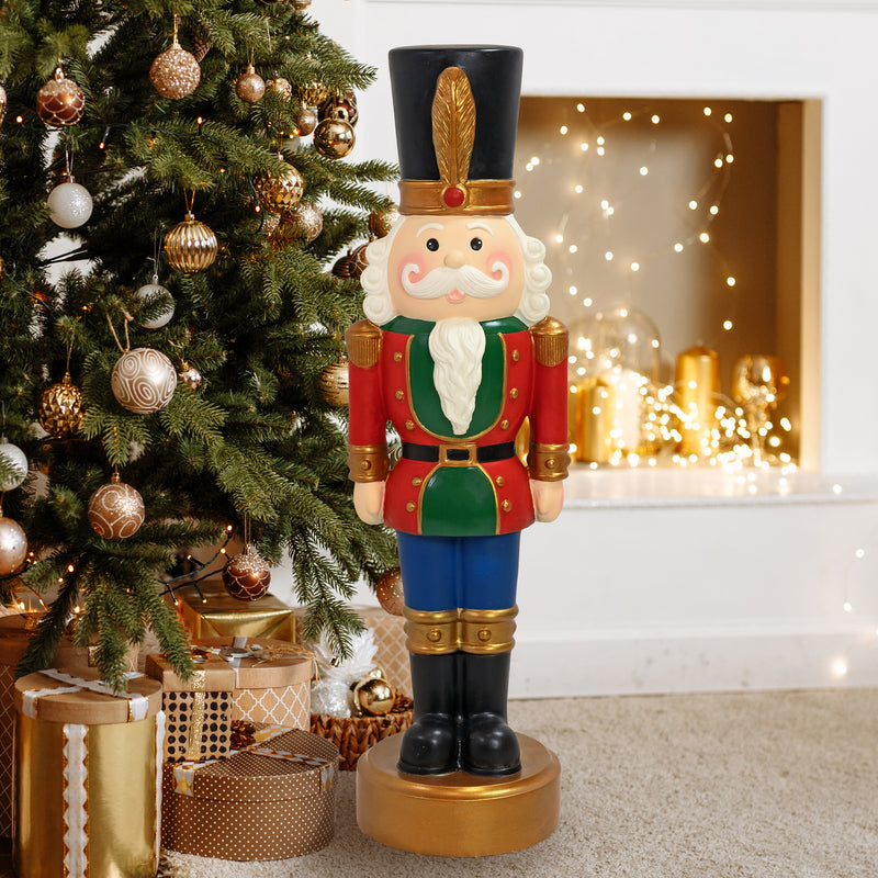 Sunnydaze Tommy the Toy Soldier Christmas Nutcracker Statue - 37" H