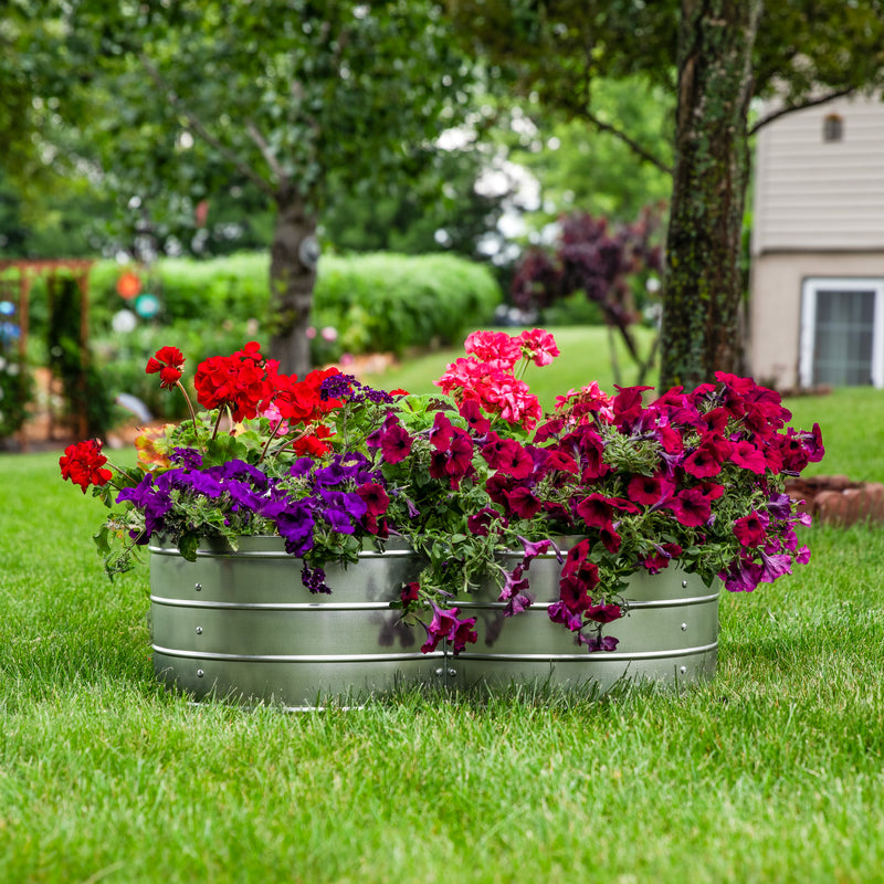 Sunnydaze 4-Leaf Clover-Shaped Galvanized Steel Raised Garden Bed