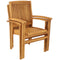 Sunnydaze Teak Wood Stackable Outdoor Patio Dining Chair