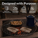 Sunnydaze Stainless Steel Round Folding Camping Grill Grate