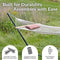Sunnydaze Rope Hammock with 12' Steel Stand, Pad, and Pillow