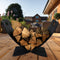 Sunnydaze Black Steel Curved Log Holder - 30"