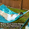 Sunnydaze 2-Person Fabric Spreader Bar Hammock and Pillow