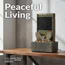 Sunnydaze Half Moon Slate Indoor Water Fountain - 16"