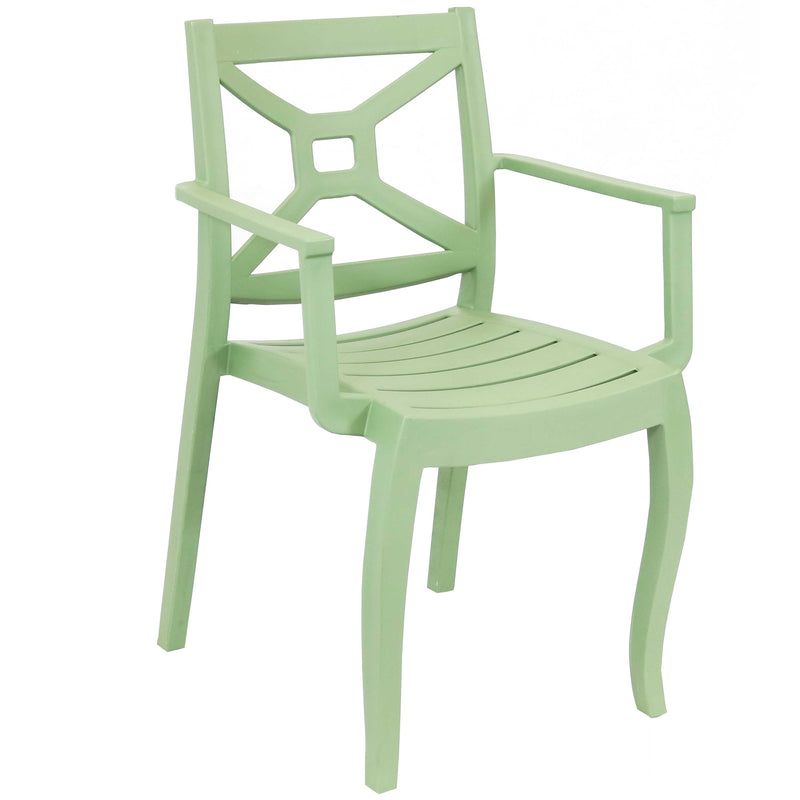 Sunnydaze Tristana Plastic Outdoor Dining Armchair