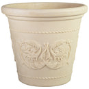 Sunnydaze Arabella Polyresin Large Round Outdoor Planter