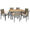 Sunnydaze Carlow 7-Piece Outdoor Dining Patio Furniture Set with Cushions