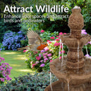 Sunnydaze 4-Tier Pineapple Outdoor Water Fountain - 52" H