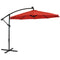 Sunnydaze Offset Patio Umbrella with Solar LED Lights - 10-Foot