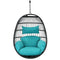 Sunnydaze Dalia Outdoor Hanging Egg Chair with Seat Cushions - 45"