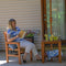 Sunnydaze Meranti Wood 3-Piece Outdoor Patio Conversation Set