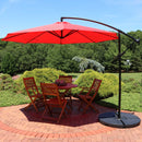 Sunnydaze 9.5' Offset Outdoor Patio Umbrella with Crank