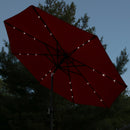 Sunnydaze 9' Solar LED Outdoor Patio Umbrella with Tilt and Crank