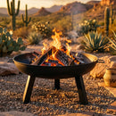 Sunnydaze Cast Iron Heavy Duty Fire Pit for Outside