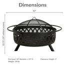 Sunnydaze Crossweave Outdoor Fire Pit with Cover and Screen