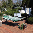 Sunnydaze Rope Hammock with 12' Steel Stand, Pad, and Pillow