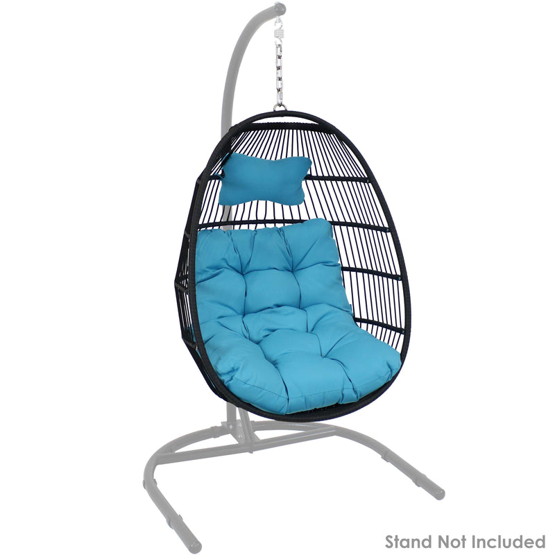 Sunnydaze Julia Outdoor Hanging Egg Chair with Cushions