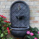 Sunnydaze Messina Outdoor Wall Fountain with Submersible Pump - 26" H