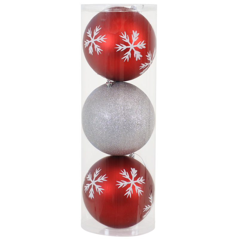 Sunnydaze 6-Inch Christmas Ball Ornament Set - Sparkle and Shine - Choose Color