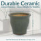 Sunnydaze Studio Glazed Ceramic Planter with Drainage Holes - Set of 2