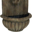 Sunnydaze Florence Solar Outdoor Wall Fountain - Florentine Stone