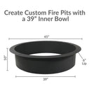 Sunnydaze Heavy-Duty Steel Fire Pit Ring Liner