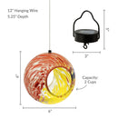 Sunnydaze Solar Bird Feeder with Glass Fly-Through Design