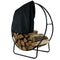 Sunnydaze Firewood Log Hoop Rack with Cover