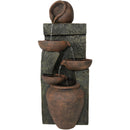 Sunnydaze Cascading Earthenware Pottery Stream Fountain, 39-Inch Tall