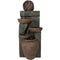 Sunnydaze Cascading Earthenware Pottery Stream Fountain, 39-Inch Tall