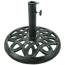 Sunnydaze Round Cast Iron Outdoor Patio Umbrella Base Stand, 17-Inch