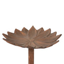 Sunnydaze Garden Lotus Metal Bird Bath - Copper Patina - 16.5"