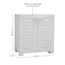 Sunnydaze Plastic Garage Storage Cabinet with Adjustable Shelf
