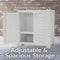 Sunnydaze Plastic Garage Storage Cabinet with Adjustable Shelf