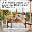 Sunnydaze 2-Person Teak Patio Bench for Outside