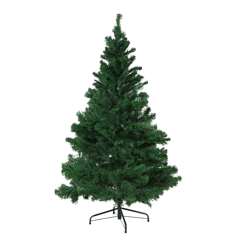 Sunnydaze Unlit Faux Christmas Tree with Hinged Branches and Metal Stand