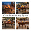 Sunnydaze Cast Iron Heavy Duty Fire Pit for Outside