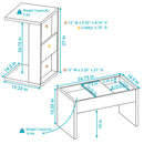 Image showing the overall product dimensions including height, depth and width.