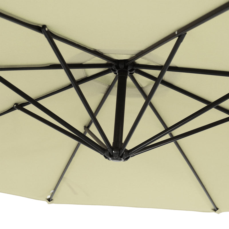 Sunnydaze 9.5' Offset Outdoor Patio Umbrella with Crank