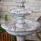 Sunnydaze 45" 3-Tier Outdoor Water Fountain - Mediterranean Reinforced Concrete