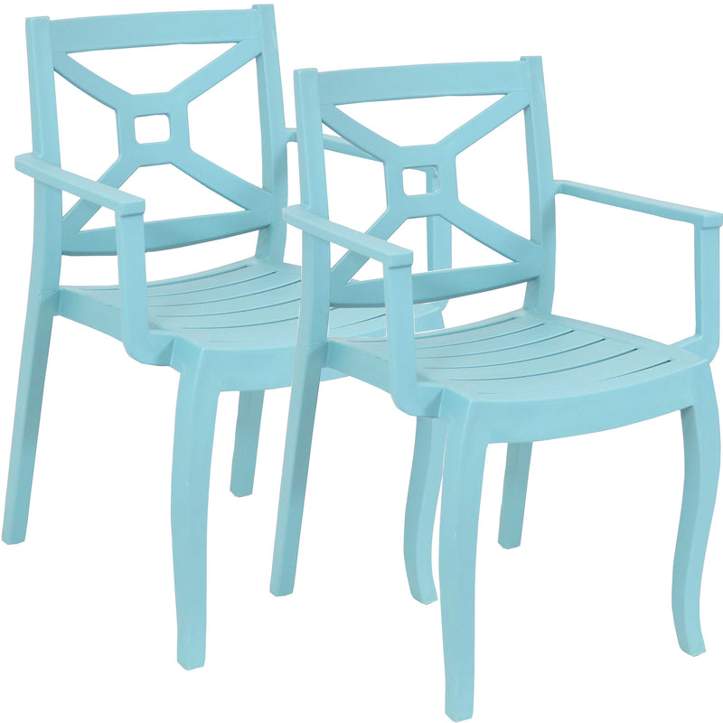 Sunnydaze Tristana Plastic Outdoor Dining Armchair