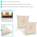 Sunnydaze Tufted Indoor/Outdoor Decorative Throw Pillows