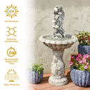 Sunnydaze Fairy Flower Solar Outdoor Fountain with Battery Backup - 42.5"