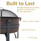Sunnydaze 29" Cauldron Outdoor Wood-Burning Fire Pit with Spark Screen