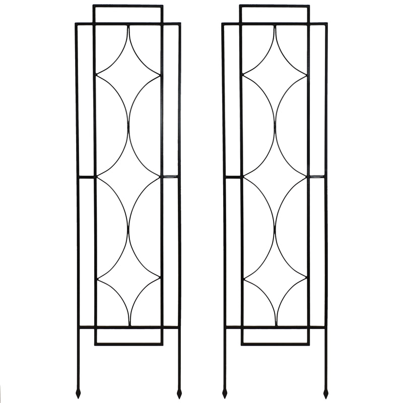 Sunnydaze 2-Piece Chic Diamonds Garden Trellis for Climbing Plants