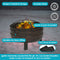 Sunnydaze Bronze Cauldron Fire Pit with Cover and Spark Screen - 28.5"