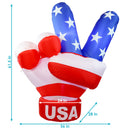 Sunnydaze Peace, Love, and Freedom 4th of July Inflatable Yard Decoration - 5'