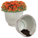 Sunnydaze Carlotta Metal Outdoor Plant Pots - 14.75"